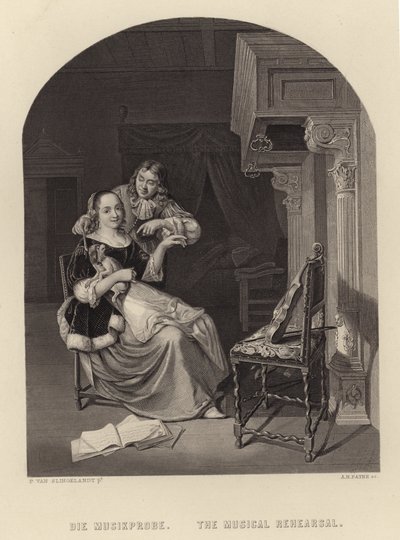 A zenei próba alkotó: Pieter Cornelisz van Slingelandt