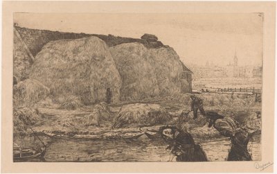 Farm szénaszilánkokkal az amszterdami Jaagpadon alkotó: Pieter Dupont (signed by artist)
