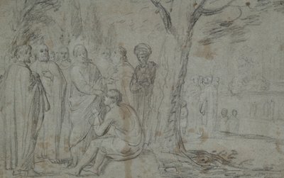 Krisztus meggyógyítja a vakot (recto); Vénusz és Ámor (fordítva) alkotó: Pieter Fransz. de Grebber
