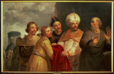 Elizeus próféta elutasítja Naamán ajándékait alkotó: Pieter Fransz. de Grebber