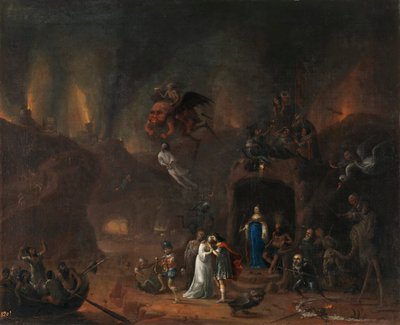 "Orpheus és Eurydice a pokolban" (Orpheus és Eurydice a pokolban) Pieter Fris (1627-1706) festménye 1652 Méret: 61x77 cm Museo del Prado, Madrid alkotó: Pieter Fris