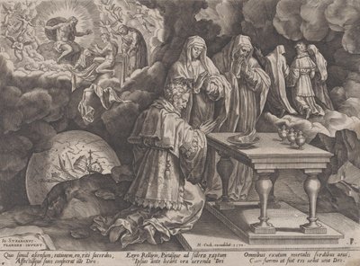 Öregség és halál, Az emberi élet menetéből, 1570. alkotó: Pieter Furnius