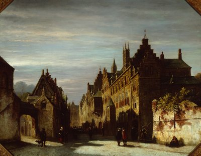 Egy holland utcai jelenet katonákkal alkotó: Pieter Gerard Vertin
