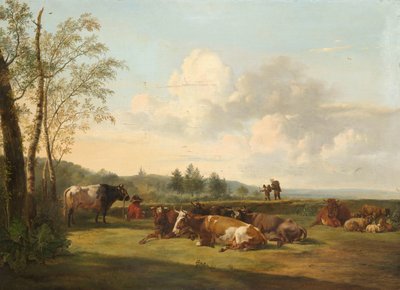 Táj szarvasmarhával alkotó: Pieter Gerardus van Os
