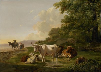 Táj szarvasmarhával alkotó: Pieter Gerardus van Os