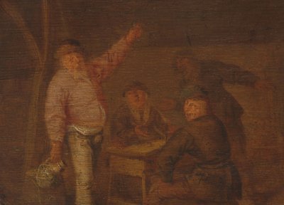 Parasztok isznak egy pajtában alkotó: Pieter Hermansz. Verelst