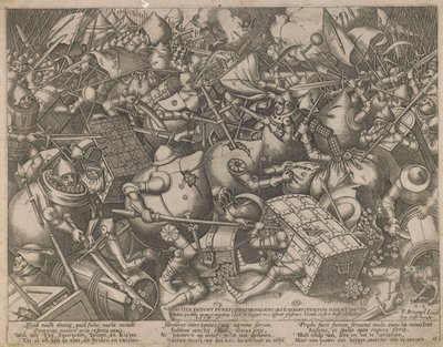A pénzeszsákok és a kassza harca c. 1560 alkotó: Pieter Heyden van der