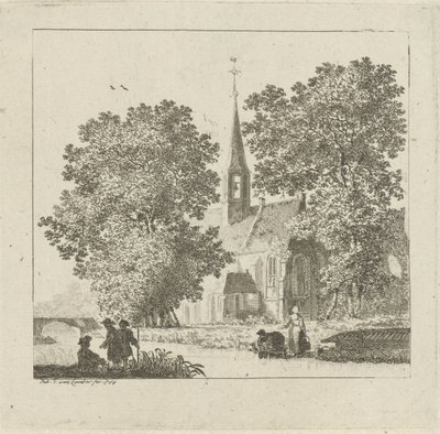 Kilátás egy templomra alkotó: Pieter Jan van Liender