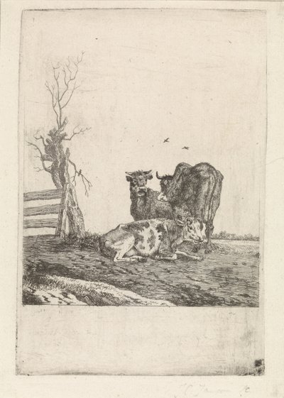 Táj három tehénnel alkotó: Pieter Janson