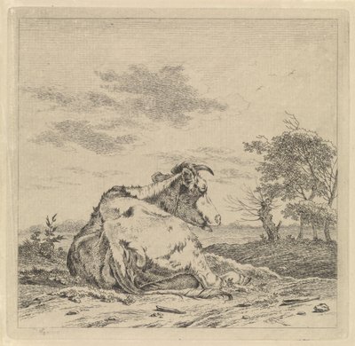 Táj fekvő tehénnel alkotó: Pieter Janson