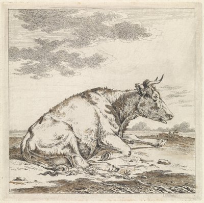 Fekvő tehén, jobbra alkotó: Pieter Janson