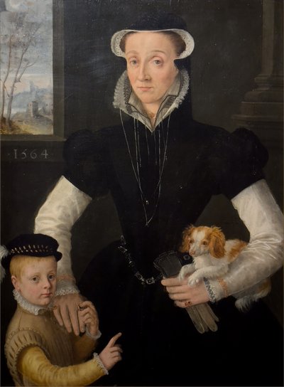 Özvegy a fiával alkotó: Pieter Jansz. (manner of) Pourbus