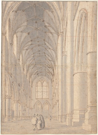 A Szent Bavo templom belseje, Haarlem alkotó: Pieter Jansz Saenredam