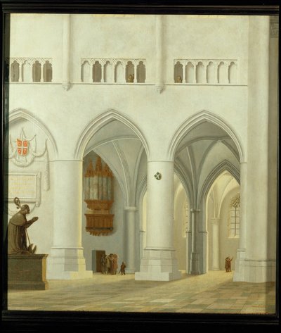 A hollandiai Haarlemben található Szent Bavo templom belseje ... alkotó: Pieter Jansz Saenredam