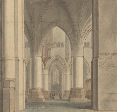 A Haarlemi Szent Bavo templom kórusa és északi előcsarnoka alkotó: Pieter Jansz. Saenredam