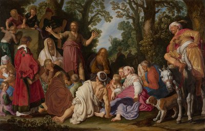 Keresztelő Szent János prédikál alkotó: Pieter Lastman