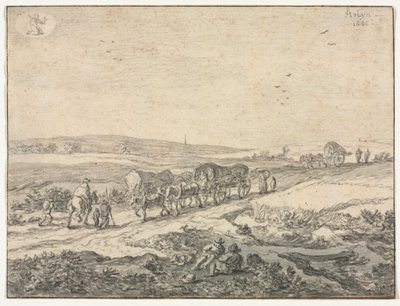 Augusztus: Táj kocsikkal alkotó: Pieter Molyn