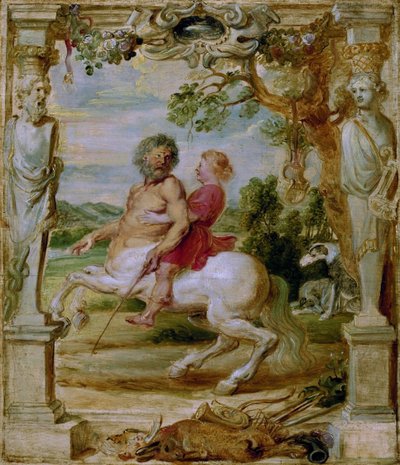 Achilles, akit Chiron kentaur nevelt, 1630-1635 alkotó: Peter Paul Rubens