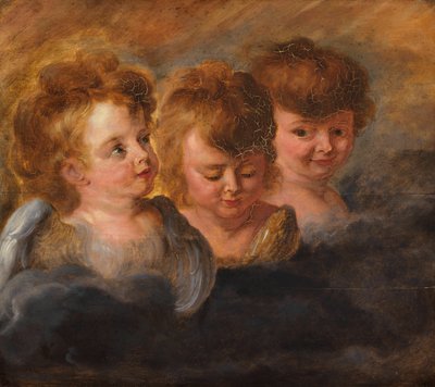 Három angyalfej a felhőkben. alkotó: Pieter Paul Rubens