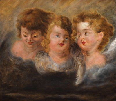 Három angyalfej a felhőkben. alkotó: Pieter Paul Rubens