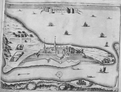 Pärnu ostromának látványa 1710. augusztus 1715-ben alkotó: Pieter Pickaert