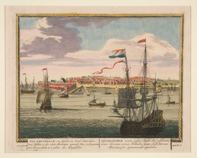 Új Amszterdam, a városok Észak-Amerikában Nieu Holland, Mankattan szigetén: namaels New jork nevű alkotó: Pieter Schenck I