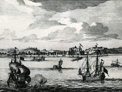 "Del Mina kastély, Guineában, nem messze a Three Points-foktól" alkotó: Pieter Schenk