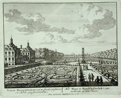 Honsholredyk kertje, Jan van Call (1656-1703) „Admirandorum Quadruplex Spectaculum” című művéből, 1715 előtt megjelent (metszet) alkotó: Pieter Schenk