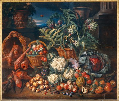 Nature morte: legumes et fruits - Csendélet: Zöldségek és gyümölcsök ... alkotó: Pieter Snyers