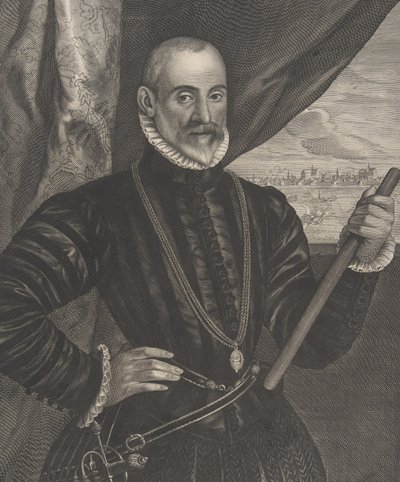 Francisco Valdes spanyol parancsnok, a Four Personae... sorozatból, 1649 alkotó: Pieter Soutman