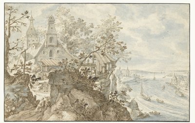 Folyó kápolnával a bal oldalon alkotó: Pieter Stevens (I)