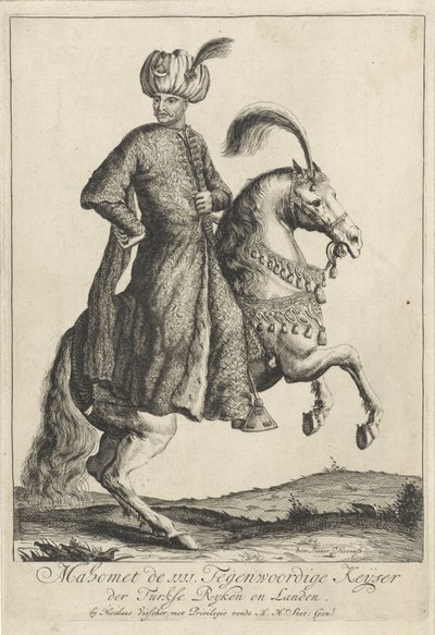IV. Mehmet, az Oszmán Birodalom szultánjának lovas portréja alkotó: Pieter Stevens (vermeld in 1689)