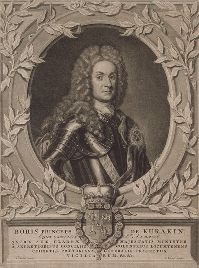 Borisz Ivanovics Kurakin herceg portréja 1676-1727, 1717 után alkotó: Pieter Stevens Gunst van