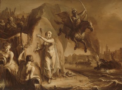 Perszeusz és Androméda. Frederik Hendrik herceg Hollandia felszabadításának allegóriája alkotó: Pieter Symonsz Potter (attributed to)