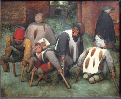 A koldusok vagy a nyomorékok – olaj, fa alkotó: Pieter Bruegel the Elder