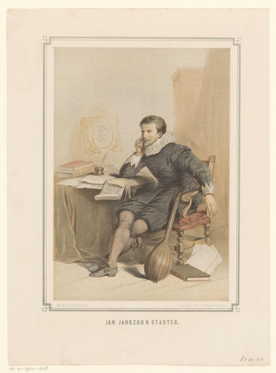 Jan Janszoon Indító az íróasztalánál alkotó: Pieter Wilhelmus van de Weijer