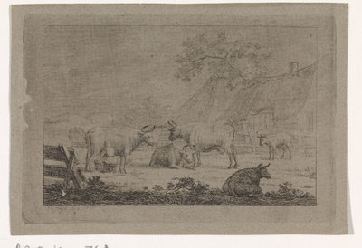 Farmyard tehenekkel alkotó: Pieter de Goeje