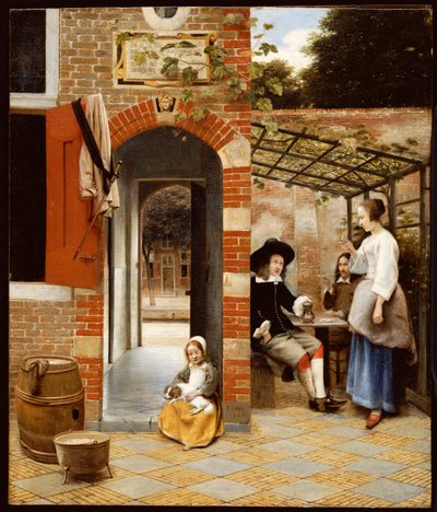 Egy ház udvara Delftben, 1658 alkotó: Pieter de Hooch