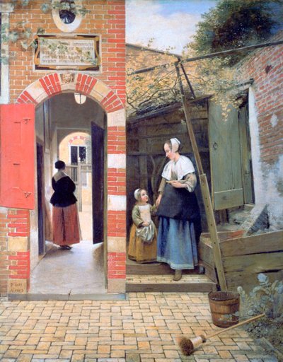Egy ház udvara Delftben, 1658 alkotó: Pieter de Hooch