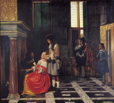 The Card Players, 1663-65 körül alkotó: Pieter de Hooch