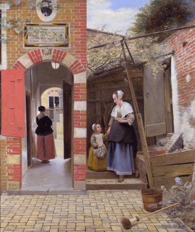 Egy ház udvara Delftben alkotó: Pieter de Hooch