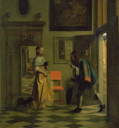 A hírnök, 1669 körül alkotó: Pieter de Hooch