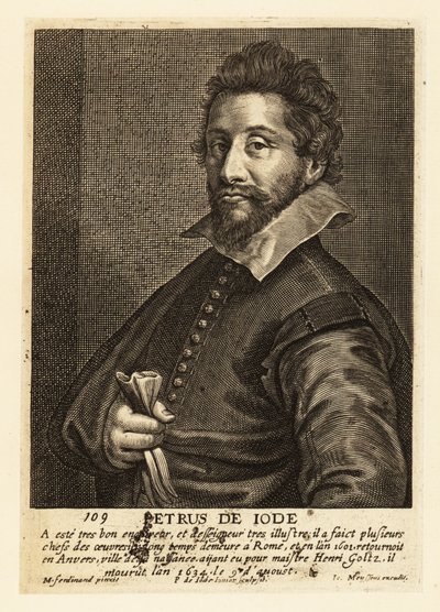 Idősebb Pieter de Jode flamand nyomdász, rajzoló, kiadó és festő portréja alkotó: Pieter de II Jode