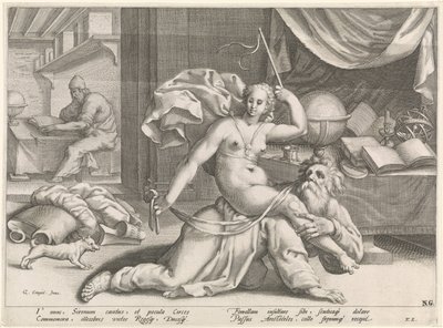 Arisztotelész és Phyllis alkotó: Pieter de Jode (I) (attributed to)