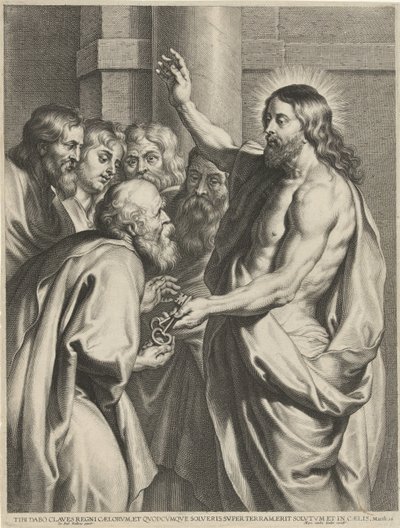 Krisztus adja Péternek a kulcsokat alkotó: Pieter de Jode (I)