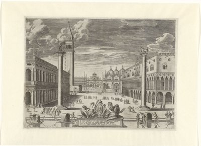 Kilátás a velencei Piazzettára, 1585 Vrbs Venetvm vt Nvlli (...) (cím a tárgyon) alkotó: Pieter de Jode (I)