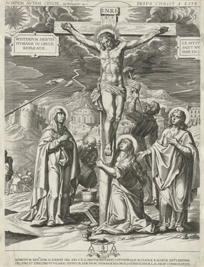 Krisztus keresztre feszítése, középső rész alkotó: Pieter de Jode (I)
