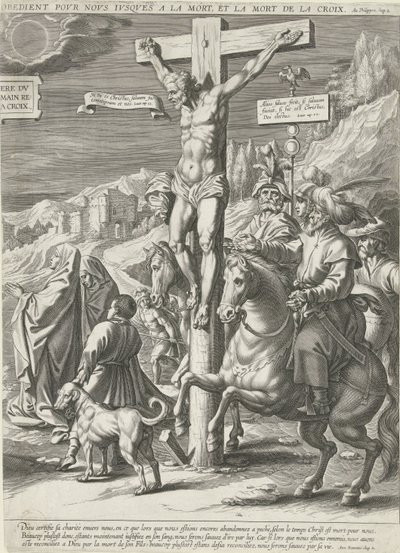 Krisztus keresztre feszítése, jobb oldali rész alkotó: Pieter de Jode (I)