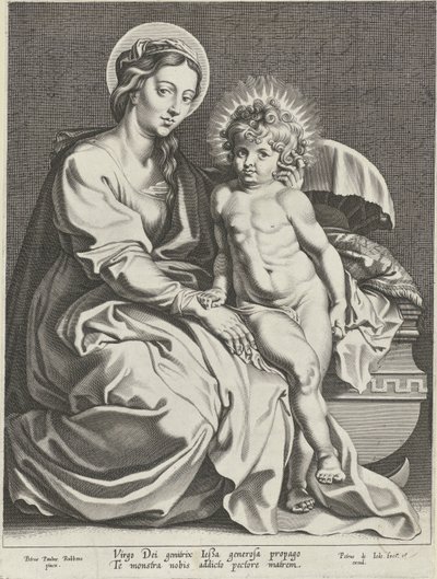 Mária Krisztus gyermekével a kiságyban alkotó: Pieter de Jode (I)
