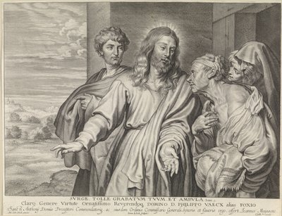 Krisztus meggyógyít egy bénát alkotó: Pieter de Jode (II)